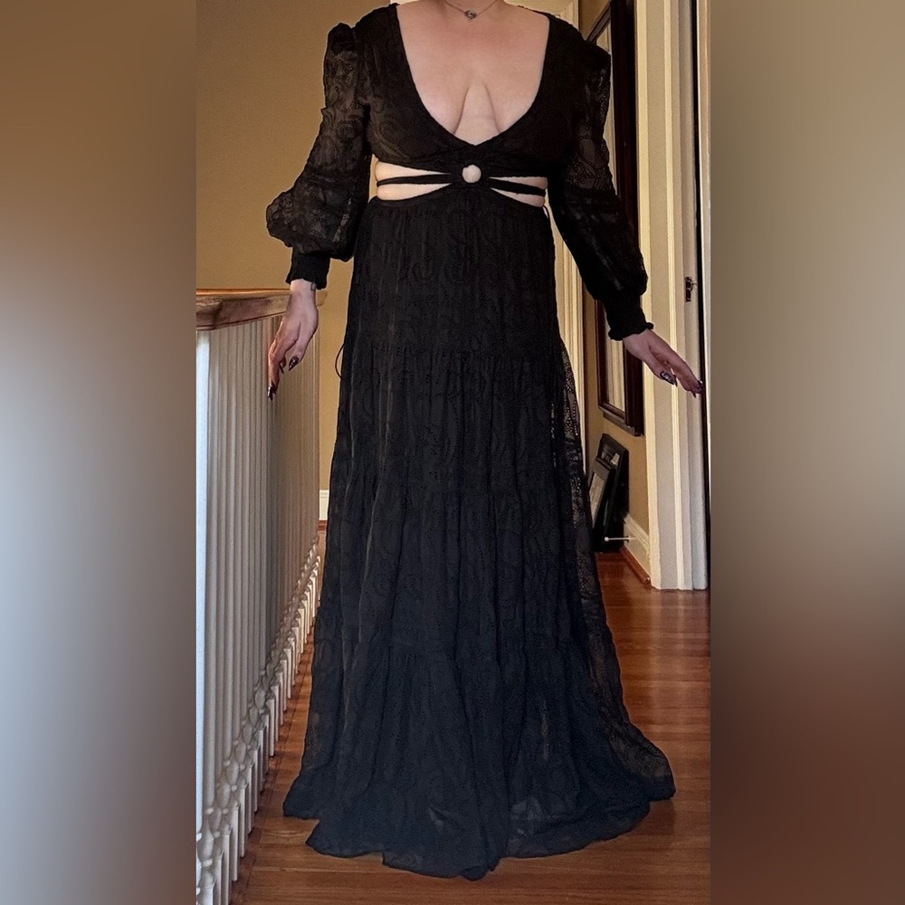 Alice + Olivia Black Lace Dress